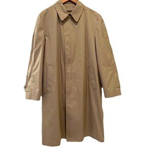 London Fog for Maincoats Vintage Men's Fur Lined Trench Coat Size 44R